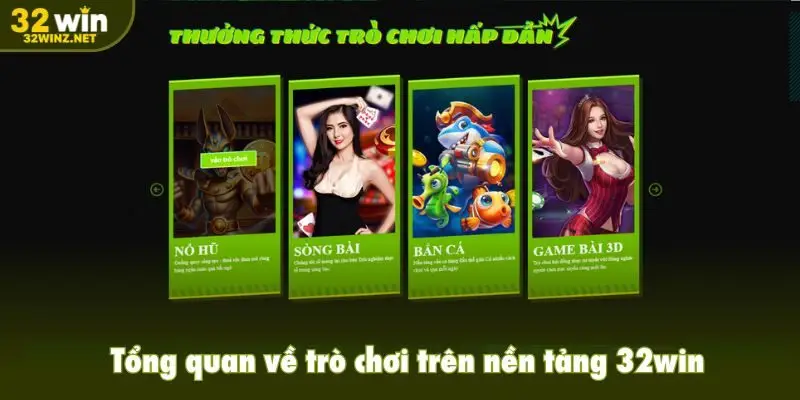 Tổng quan về trò chơi trên nền tảng 32win